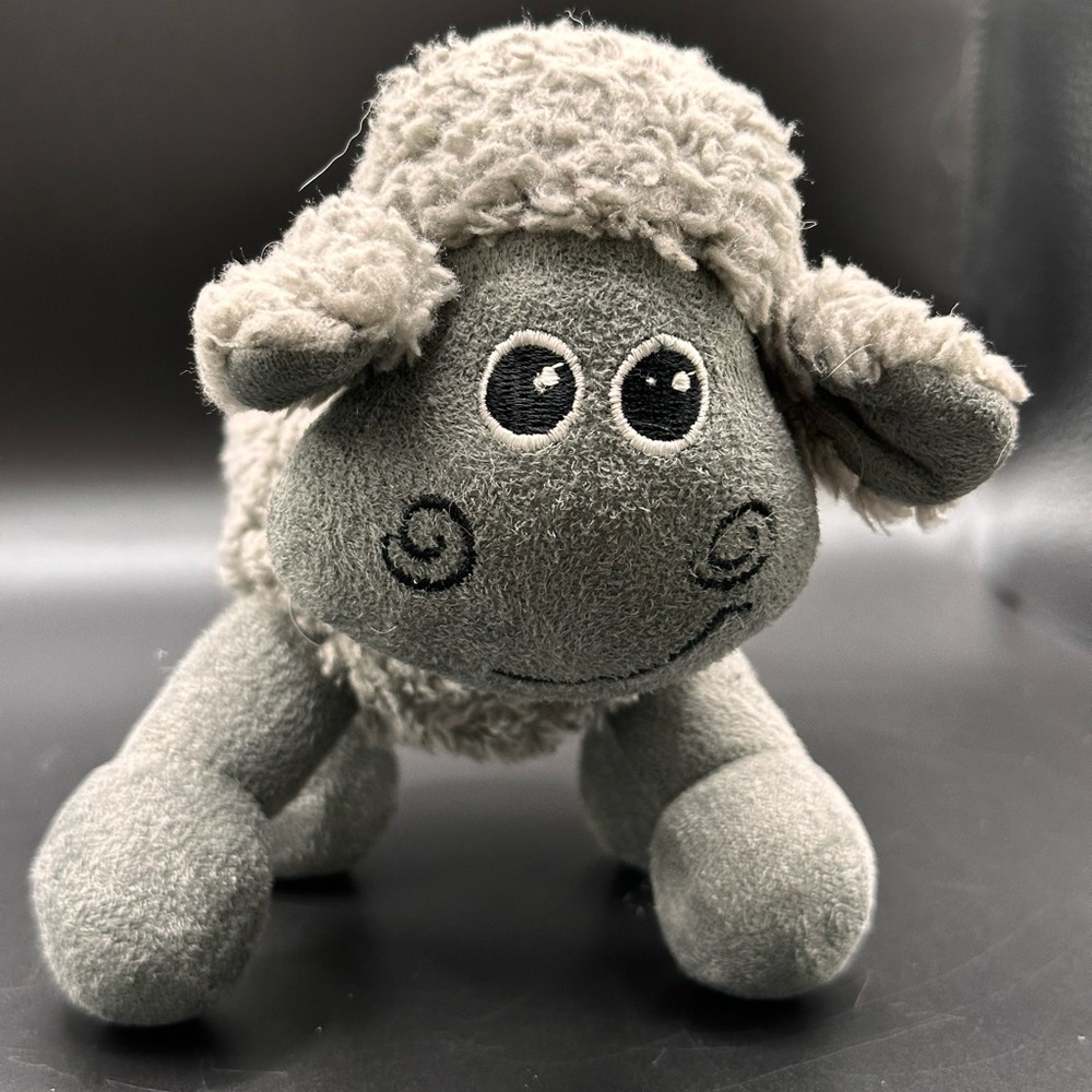 Sherpa CVS Exclusive Retired‎ Grey Embroidered  7" Stuffed Squeaky Plush Dog Toy - Picture 3 of 16